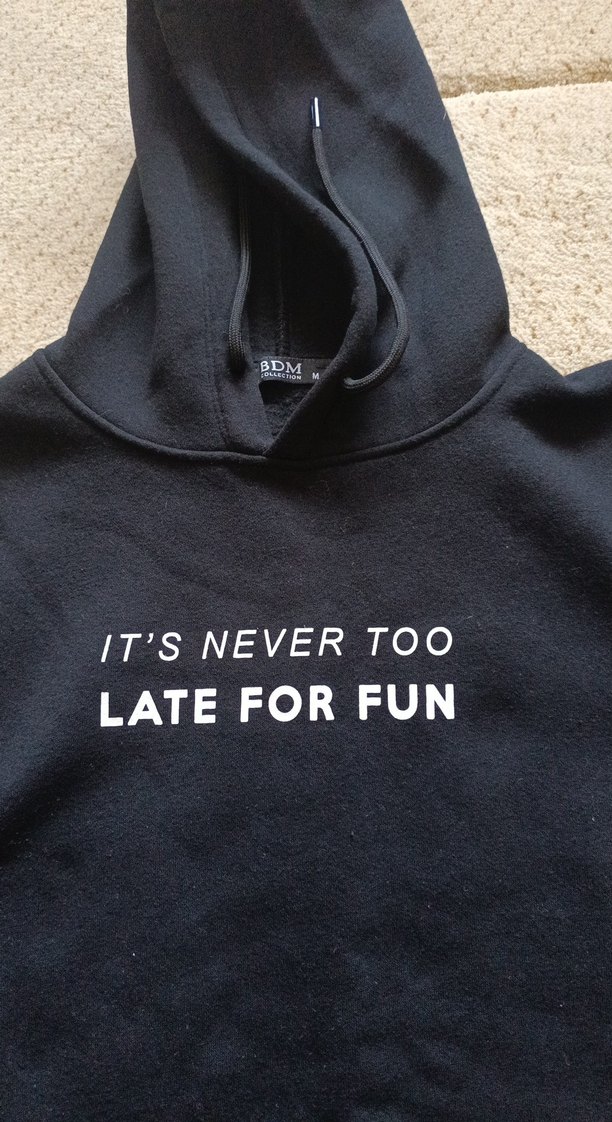 Siyah Kapüşonlu Uzun Kollu Sweatshirt - Görsel 3