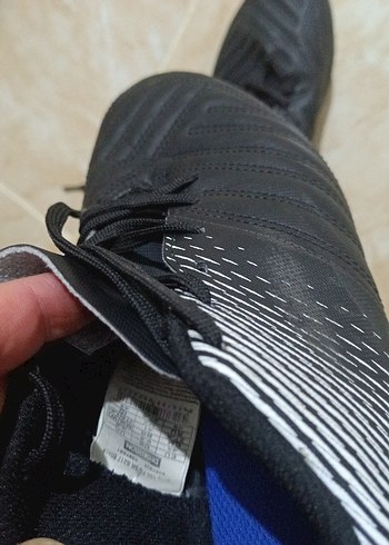 Erkek Siyah Zebra Desenli Bağcıklı Futbol Ayakkabısı - Görsel 5