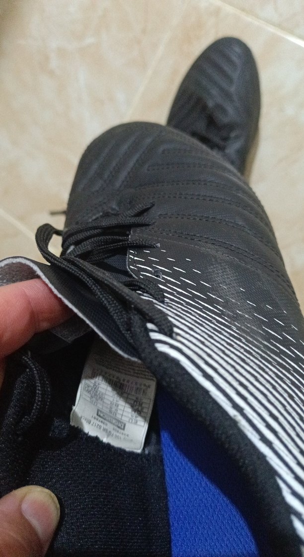 Erkek Siyah Zebra Desenli Bağcıklı Futbol Ayakkabısı - Görsel 5