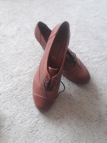 Bayan hakiki deri kahverengi ayakkabı - Görsel 5