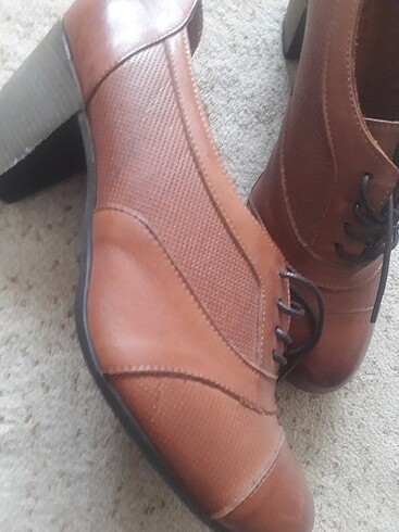 Bayan hakiki deri kahverengi ayakkabı - Görsel 6