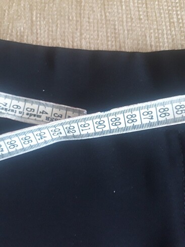 Siyah renk dökümlü kumaş bayan pantolon - Görsel 6