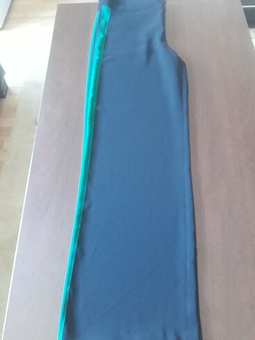 Siyah renk dökümlü kumaş bayan pantolon - Görsel 13