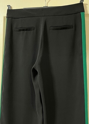Siyah renk dökümlü kumaş bayan pantolon - Görsel 16