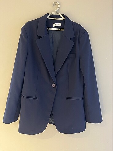 Lacivert Oversized Blazer Ceket