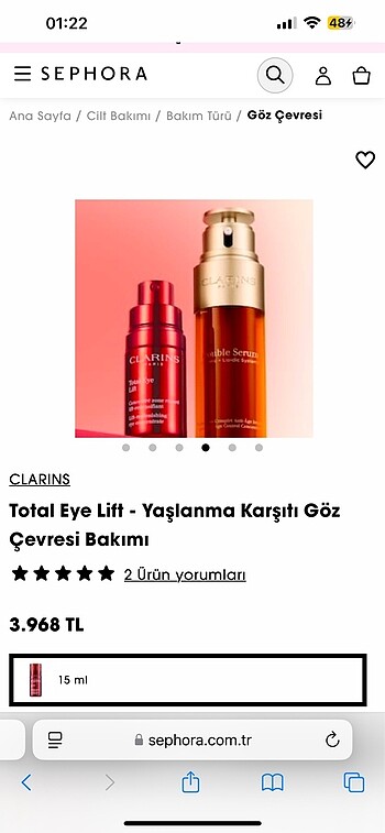 Beden Renk Clarins Total Eye Lift 7 ml göz kremi