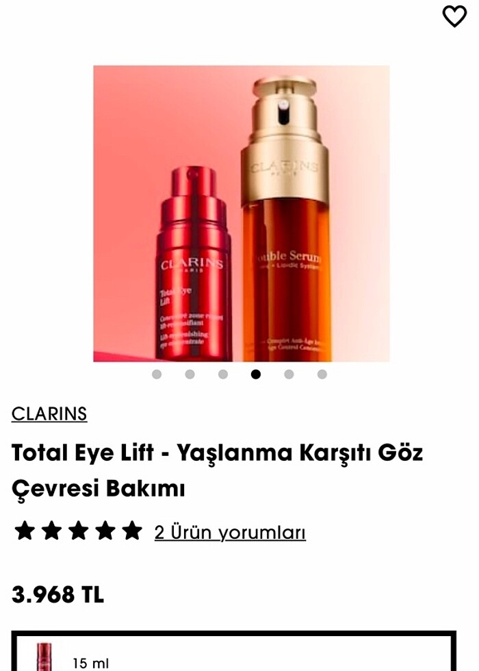 Clarins Total Eye Lift 7 ml göz kremi - Görsel 4