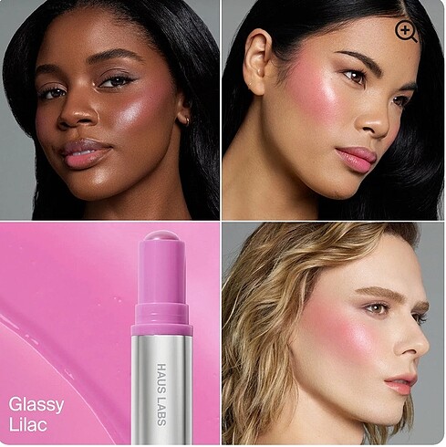 Lady Gaga Haus labs colorfuse glassy blush balm glassy lilac