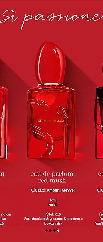 Giorgio Armani Armani si passione red musk 7 ml minyatür