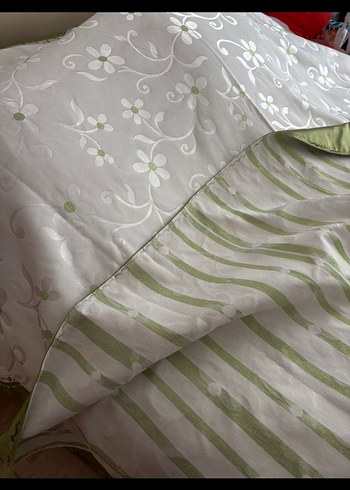 Nakışlı Beyaz Nevresim ve Çarşaf Seti - Görsel 6