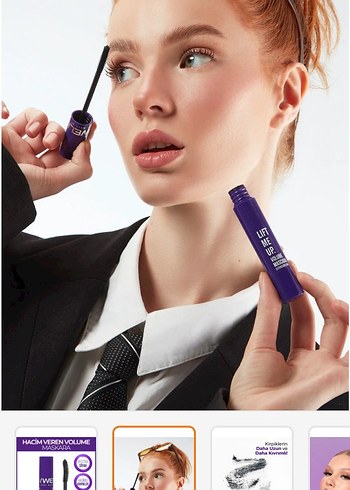 New Well Lift Me Up Hacim Maskarası 8 ml Mor - Görsel 5