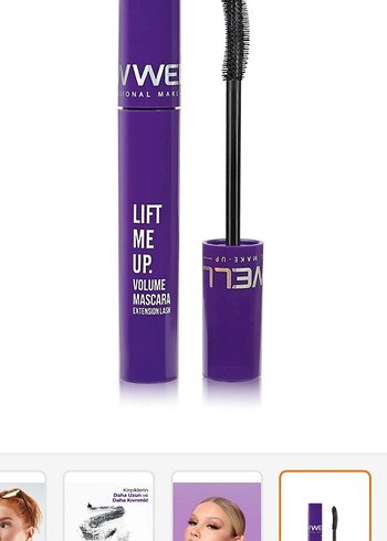 New Well Lift Me Up Hacim Maskarası 8 ml Mor - Görsel 2