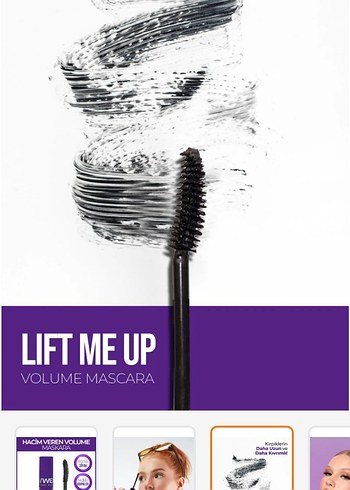 New Well Lift Me Up Hacim Maskarası 8 ml Mor - Görsel 4