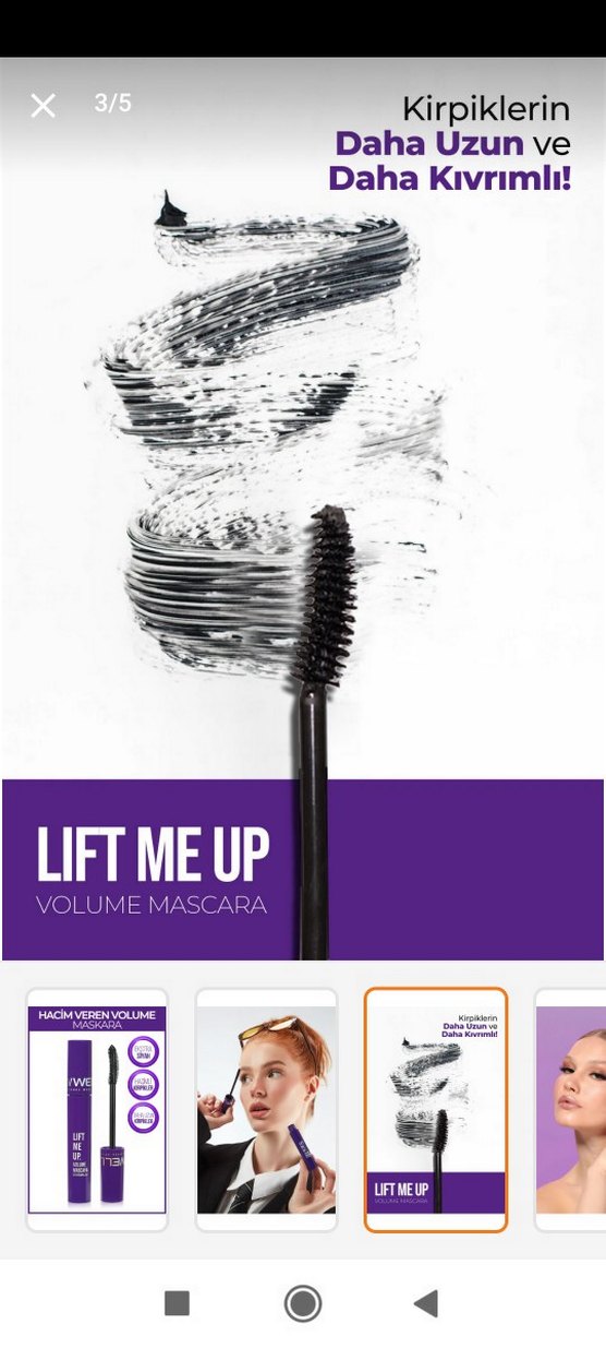 New Well Lift Me Up Hacim Maskarası 8 ml Mor - Görsel 4