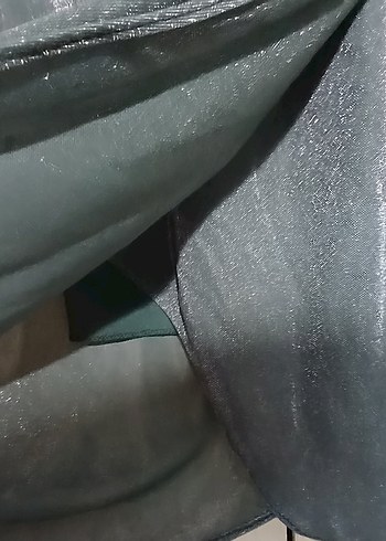diğer Beden yeşil Renk yeşil Drapeli Straplez Midi Elbise