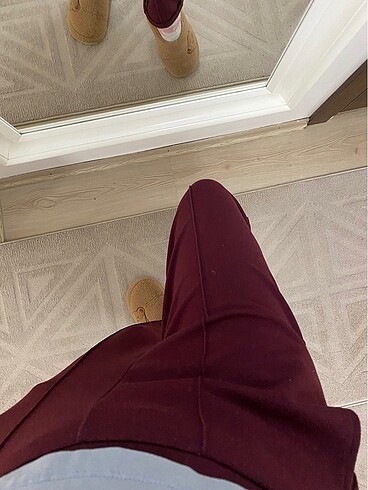 l Beden bordo Renk Mango pantolon