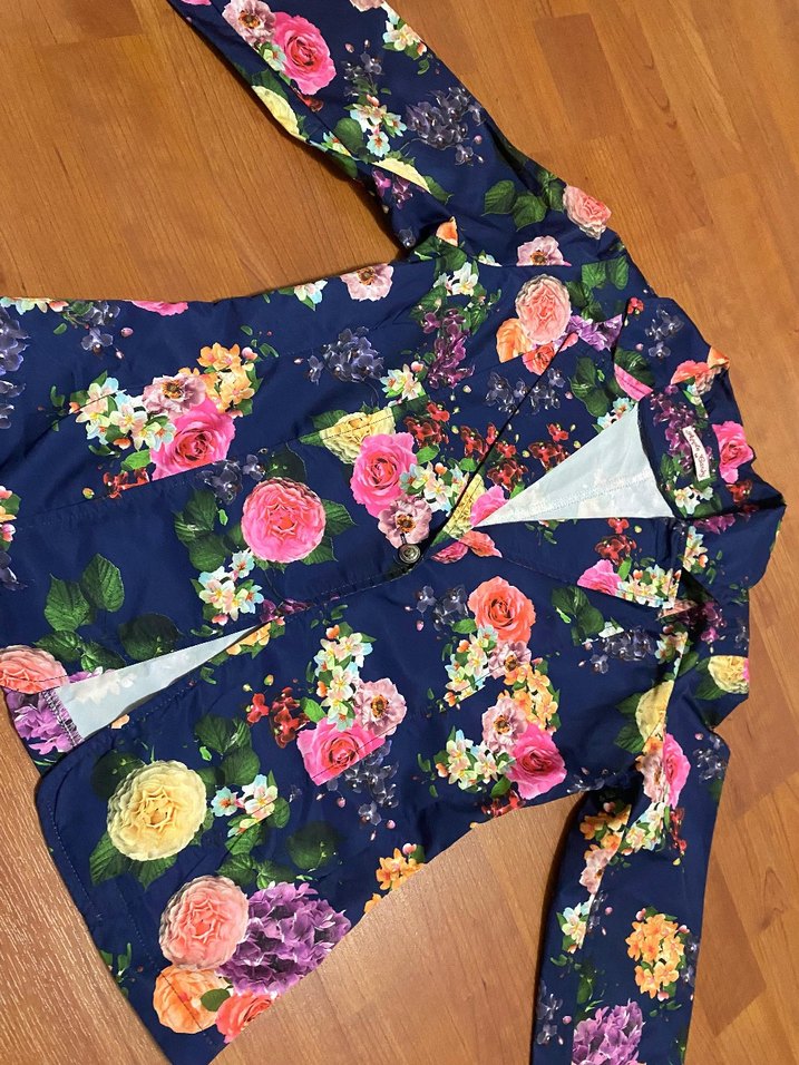 Çiçek Desenli Kadın Blazer Ceket - Görsel 3