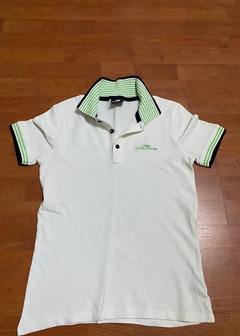 Beyaz Düğmeli Pamuklu Erkek Polo Tişört - Görsel 2