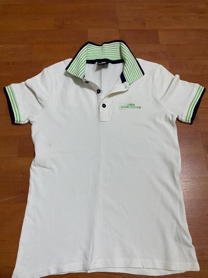 Beyaz Düğmeli Pamuklu Erkek Polo Tişört - Görsel 3