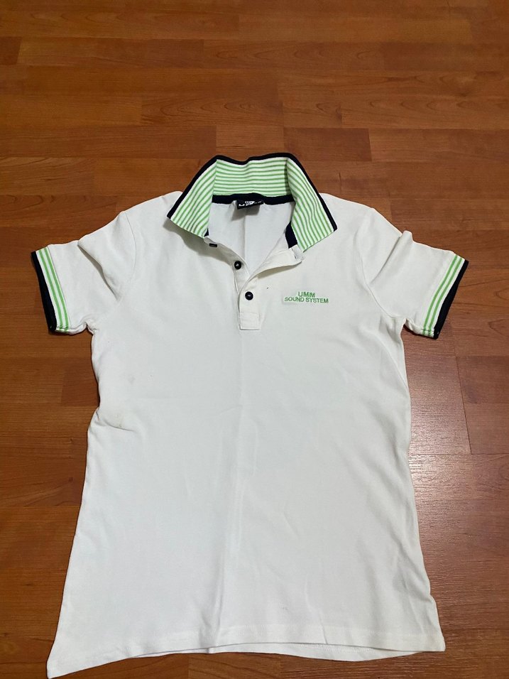 Beyaz Düğmeli Pamuklu Erkek Polo Tişört - Görsel 2