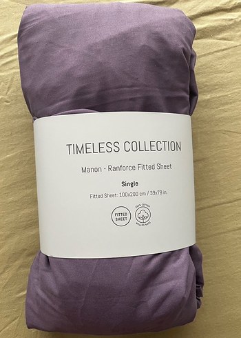 Mor tek kişilik lastikli çarşaf - Görsel 3
