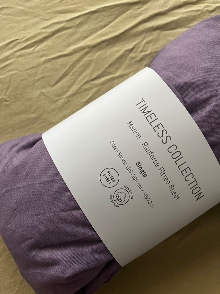 Mor tek kişilik lastikli çarşaf - Görsel 4