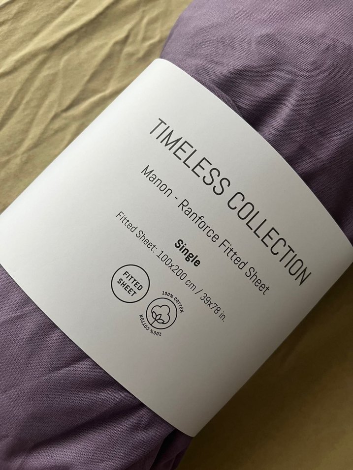 Mor tek kişilik lastikli çarşaf - Görsel 2