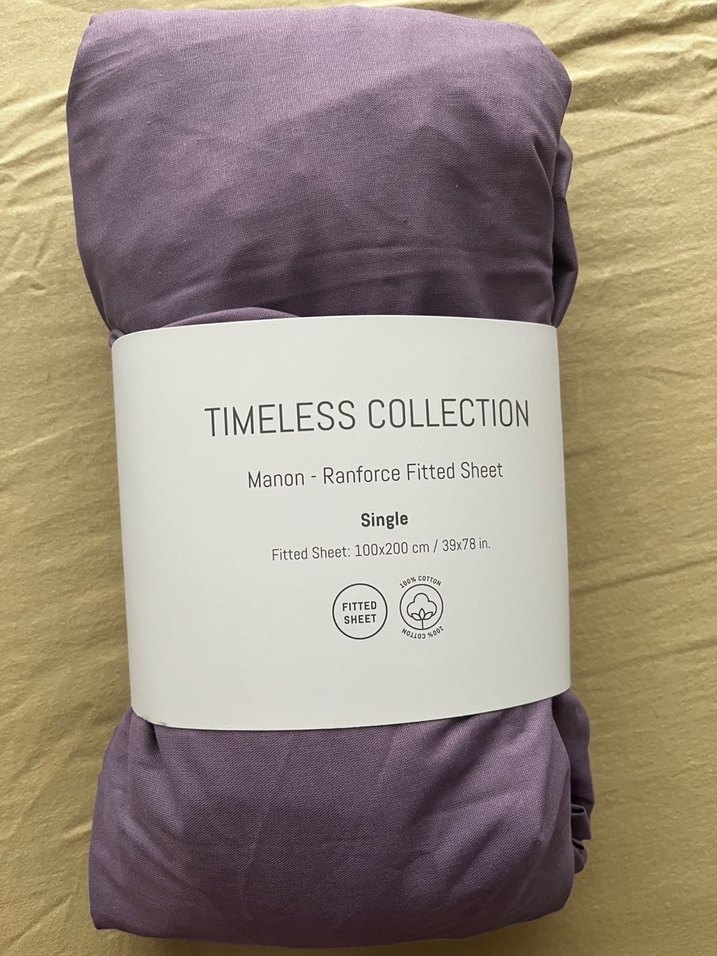 Mor tek kişilik lastikli çarşaf - Görsel 3