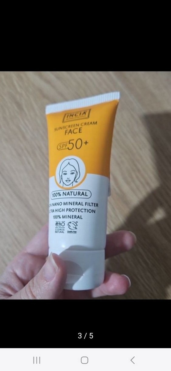 INCIA SPF50+ Yüz Güneş Kremi 100% Doğal - Görsel 3
