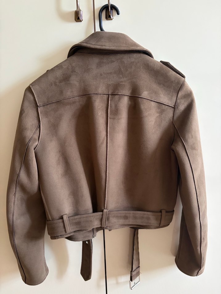 ZARA Süet Kadın Deri Ceket - Görsel 2