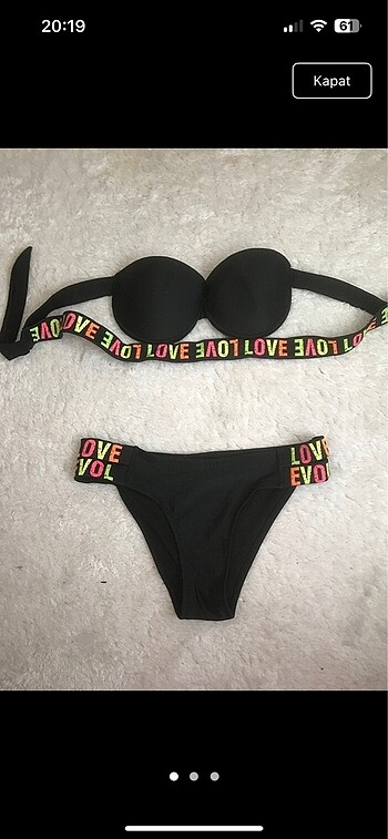 s Beden Fitilli elbise+ bikini takımı hediye