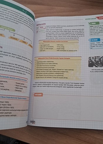 Orjin 8. Sınıf T.C. İnkılap Tarihi Defteri