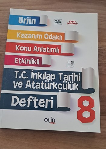 Orjin 8. Sınıf T.C. İnkılap Tarihi Defteri
