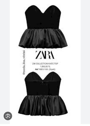 Siyah Straplez Fırfırlı Gotik Bustiyer - Görsel 2