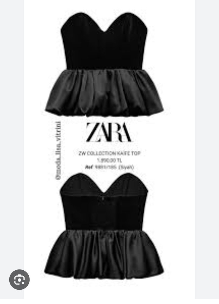 Siyah Straplez Fırfırlı Gotik Bustiyer - Görsel 2