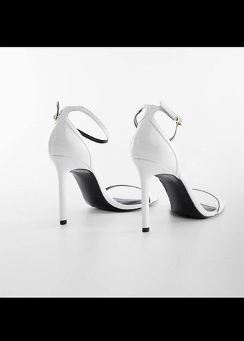 Beyaz Klasik İnce Topuklu Kadın Sandalet - Görsel 3