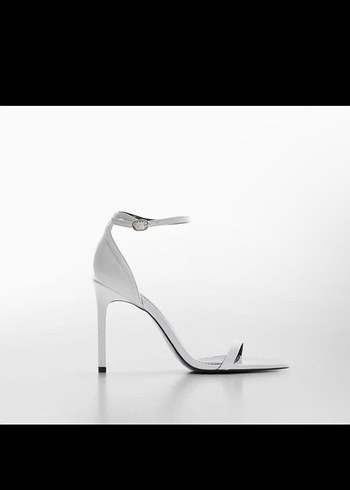 Beyaz Klasik İnce Topuklu Kadın Sandalet - Görsel 2