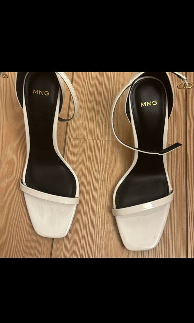 Beyaz Klasik İnce Topuklu Kadın Sandalet - Görsel 4