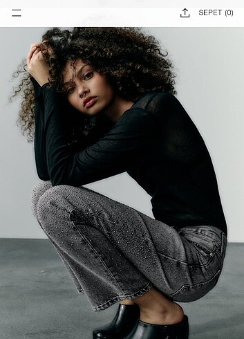 Zara parlak taşli jean