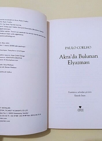 Beden Akra'da Bulunan Elyazması - Paulo Coelho