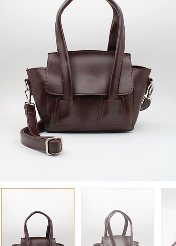 Bordo Deri Minimalist Kadın Çanta - Görsel 2