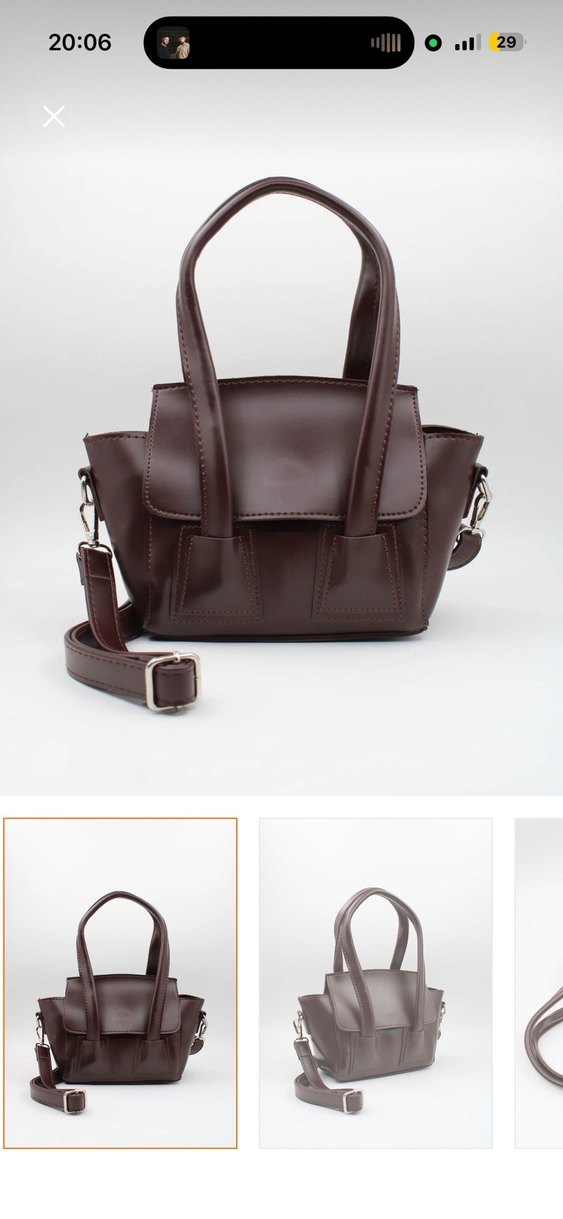 Bordo Deri Minimalist Kadın Çanta - Görsel 2