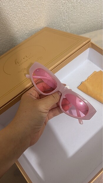 Pembe aksesuar gözlük - Görsel 5