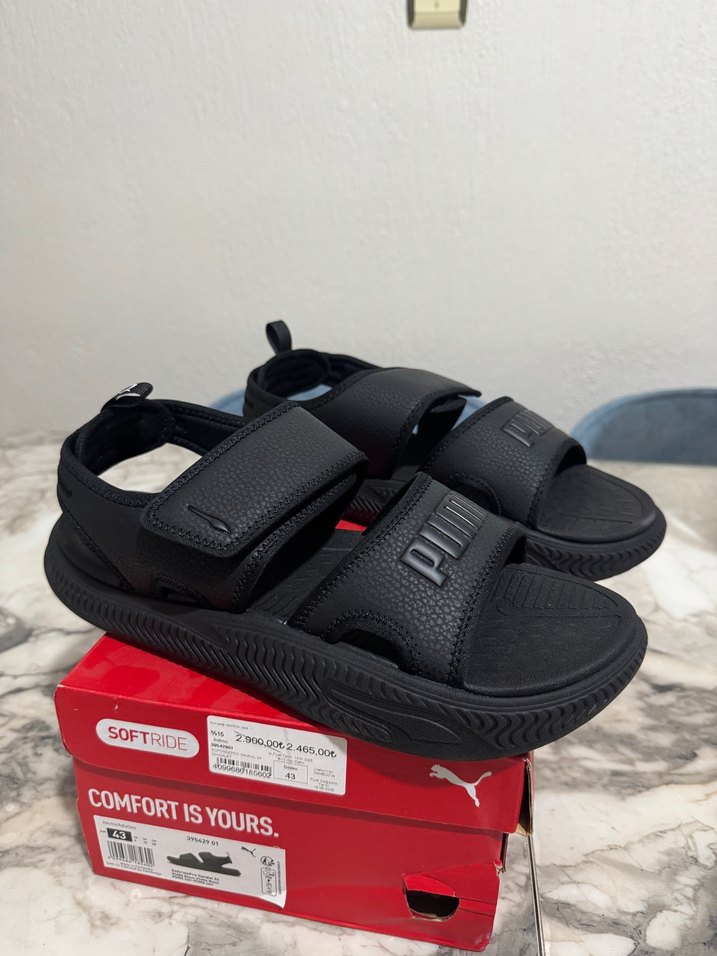 Siyah Kadın Platform Spor Sandalet - Görsel 5