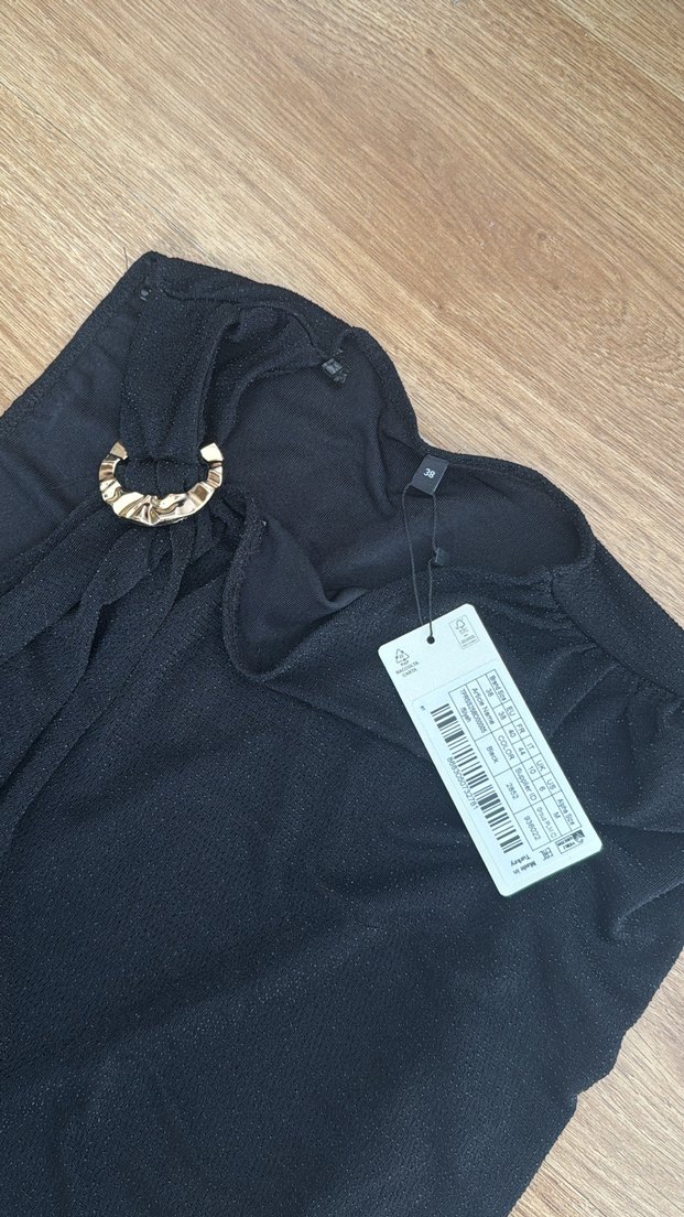 Çıtçıtlı Simli Örme Body - Görsel 5