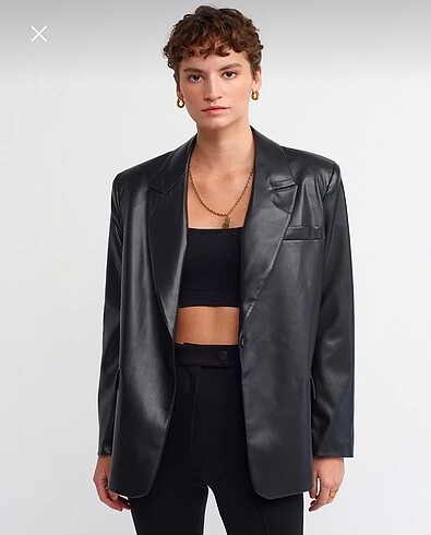 Dilvin deri blazer ceket