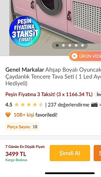  Beden Oyuncak Mutfak