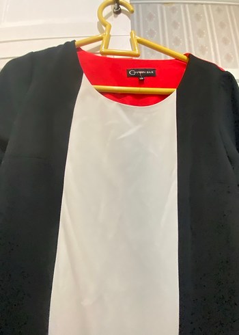 Kadın Midi Siyah-Beyaz Casual Elbise - Görsel 3