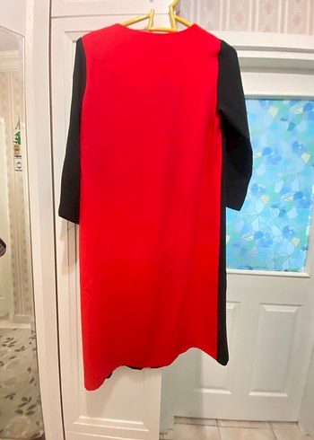 Kadın Midi Siyah-Beyaz Casual Elbise - Görsel 4