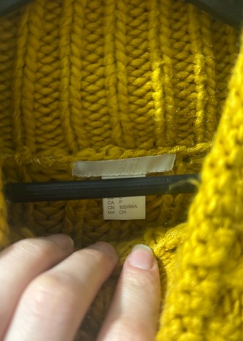 Sarı Triko Boğazlı Kadın Kazak - Görsel 3